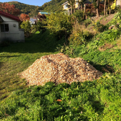 園舎 ウッドチップ1